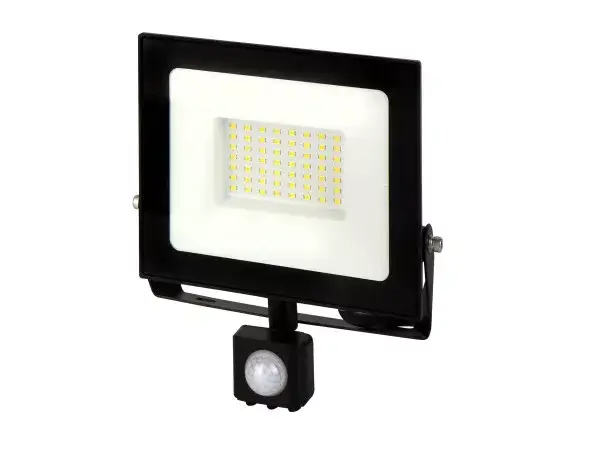 LUMINO mozgásérzékelős LED-reflektor, 120°, IP44, 50 W, Természetes fehér, fekete LL-203389 LED line Ajánlat