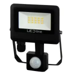 PHOTON mozgásérzékelős LED-reflektor, 120°, IP65, 10 W, Természetes fehér, fekete LL-203501 LED line Korlátozott ajánlat