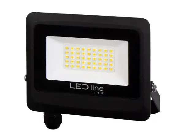 Expressz kézbesítés PHOTON LED-reflektor, 120°, IP65, 30 W, Természetes fehér, fekete LL-203525 LED line