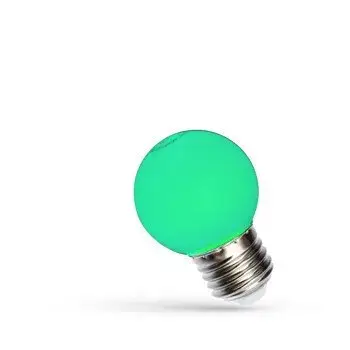 E27 LED-fényforrás, 1 W, ZöldK lm, WOJ11796 SpectrumLED Vedd meg most