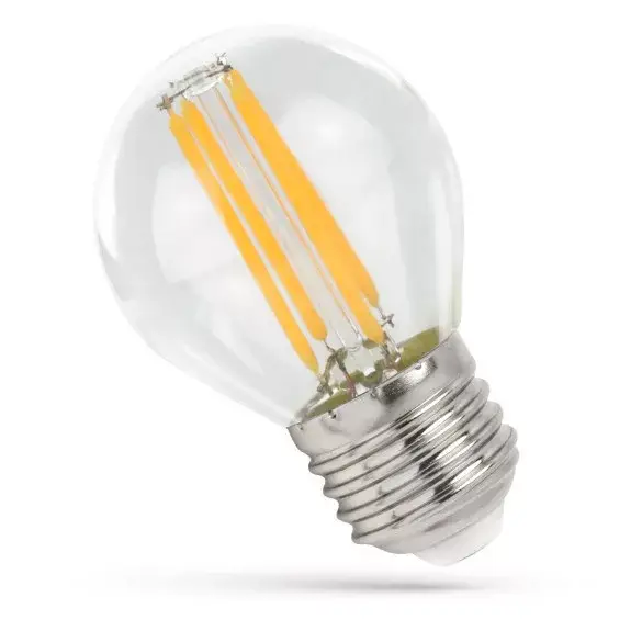 Szuper akció E27 LED-fényforrás, 4 W, filament, Természetes fehér NW 4000K 510lm, WOJ14335 SpectrumLED