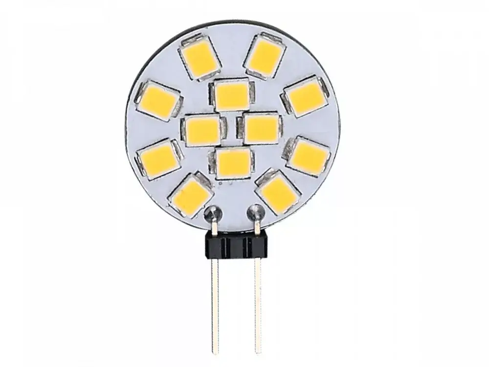 Népszerű G4 LED-fényforrás 12 V, 2 W, Hideg fehér CW 6000K 140lm, LL-243936 LED line