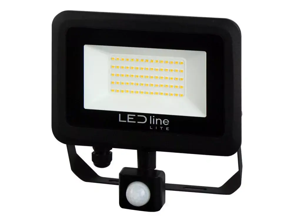 PHOTON mozgásérzékelős LED-reflektor, 120°, IP65, 100 W, Természetes fehér, fekete LL-203747 SpectrumLED Gyors szállítás