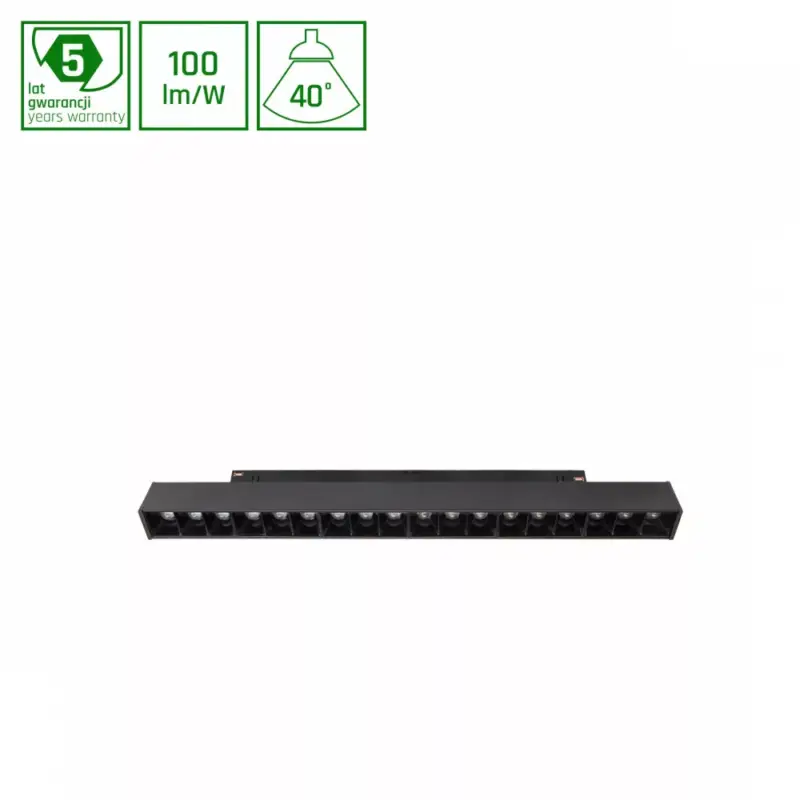 Árcsökkenés SYSTEM SHIFT SMART- GRID M TRACK LIGHT 303MM 17W 35DEG BLACK CCT/DIM 5 Y WARRANTY WLD40012_SMART SpectrumLED