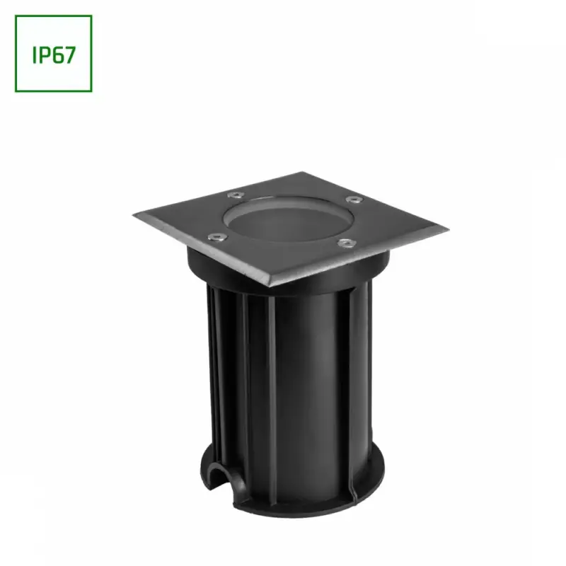 Olcsó LUKKA CONNECT GU10 250V IP67 110X110X140 GREY SQUARE IN-GROUND, DRIVEWAY LUMINAIRE, FEED-THROUGH WIRING SLIP012016 SpectrumLED