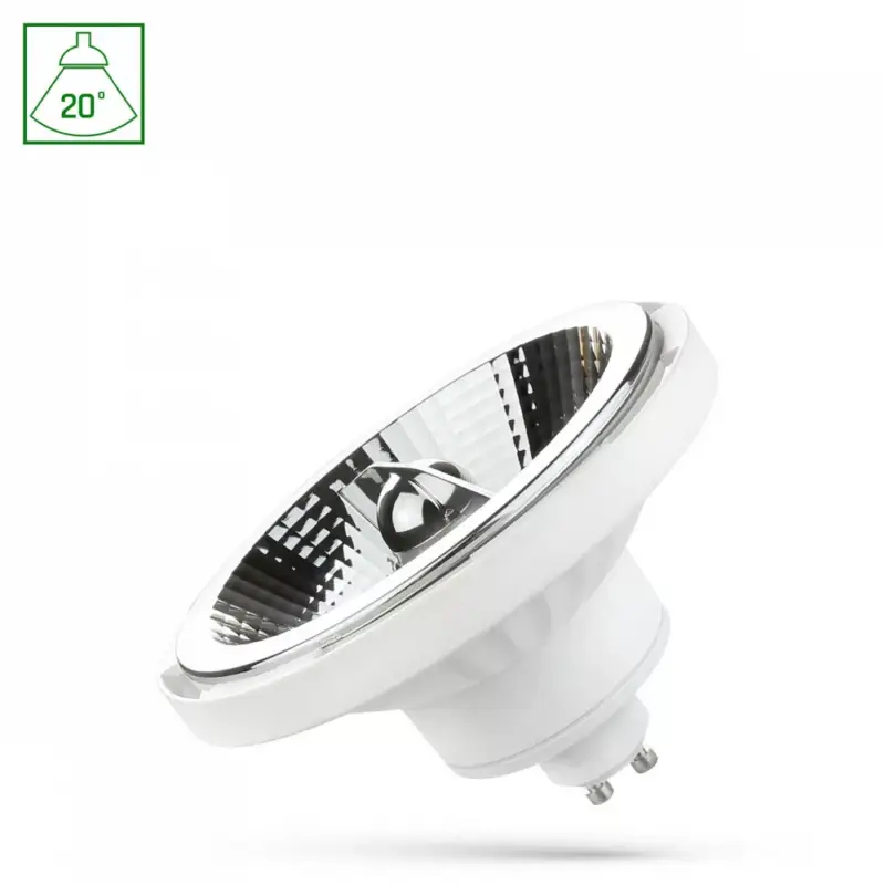 Kihagyhatatlan ajánlat AR111 GU10 LED-fényforrás, 10 W, szabályozható, Természetes fehér, fehér NW 4000K 1000lm, WOJ14684 SpectrumLED