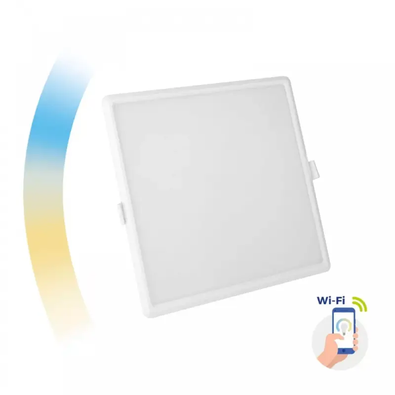 Gyors szállítás ALGINE 22W CCT+DIM Wi-Fi Spectrum SMART négyzetpanel, süllyeszthető SLI038020CCT SpectrumLED