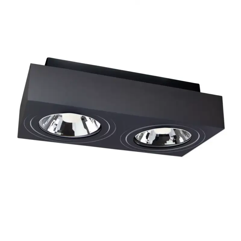 MIRORA GU10 X2 IP20 négyszögletes fekete SLIP005050 SpectrumLED Kedvezmény