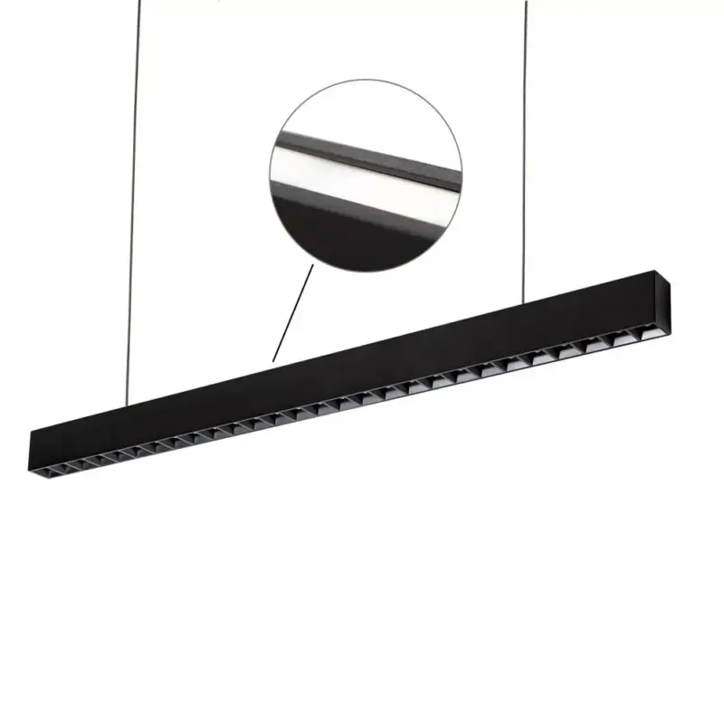 Népszerű ALLDAY INSPIRE TWO SIDES DARK LIGHT Lineáris lámpa, 63W, 50°, IP20, szabályozható, Meleg fehér, fekete, 5 év garancia WOJP07832 SpectrumLED