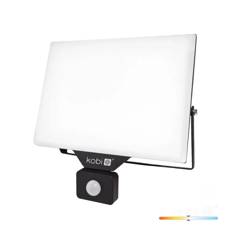 DELYO MHNC LED-reflektor, 110°, IP54, 100 W, Természetes fehér, fekete KOBI-004242 KOBI Olcsóbb