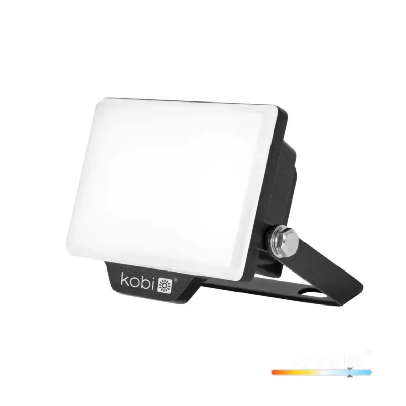 Biztonságos fizetés DELYO MHN LED-reflektor, 110°, IP65, 10 W, Hideg fehér, fekete KOBI-004225 KOBI