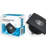 Ceiling lighting point fitting XANA cast square Fixted black, IP44 LAB-20-0002-04 LED Labs Utolsó esély
