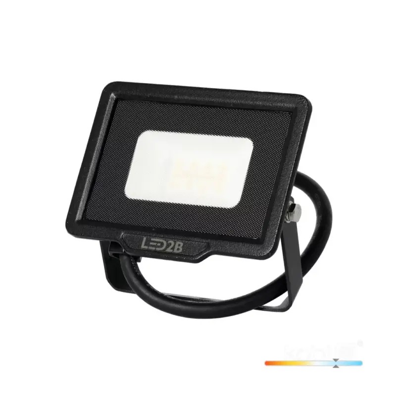 Biztonságos fizetés MH LED-reflektor, 120°, IP65, 10 W, Hideg fehér, fekete KOBI-001645 KOBI