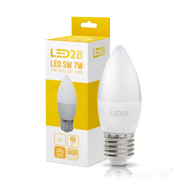 E27 LED-fényforrás, 7 W, Meleg fehér WW 3000K 600lm, KOBI-001301 KOBI Vedd meg most