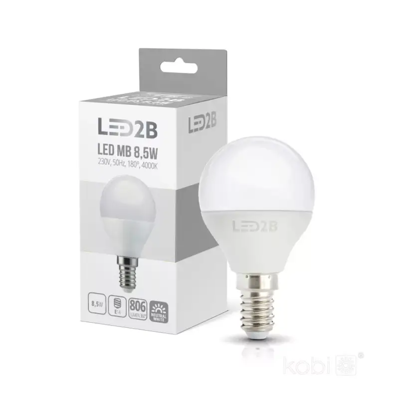 Árengedmény E14 LED-fényforrás, 9 W, Természetes fehér NW 4000K 806lm, KOBI-001285 KOBI