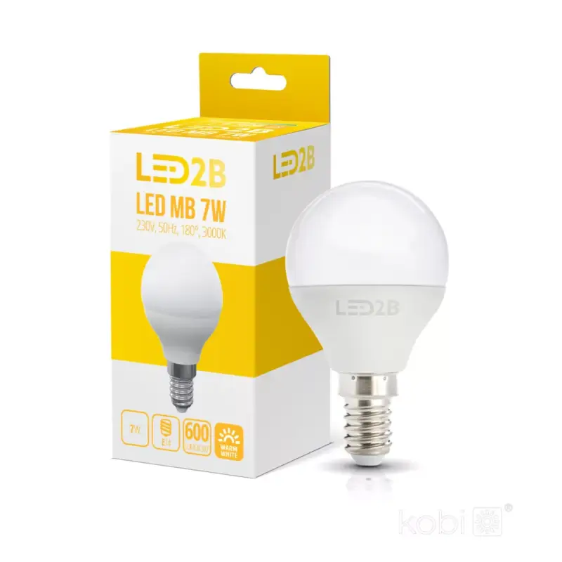 Vásárlói kedvenc E14 LED-fényforrás, 7 W, Meleg fehér WW K lm, KOBI-001281 SpectrumLED
