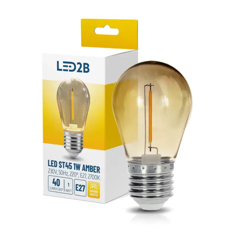 LED bulb ST45 1W E27 2700K abmer LED2B KOBI-004609 KOBI Azonnal elérhető