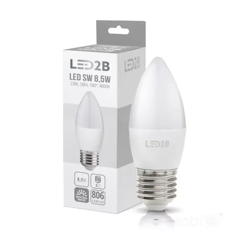 E27 LED-fényforrás, 9 W, Természetes fehér NW 4000K 806lm, KOBI-001305 KOBI Szuper akció