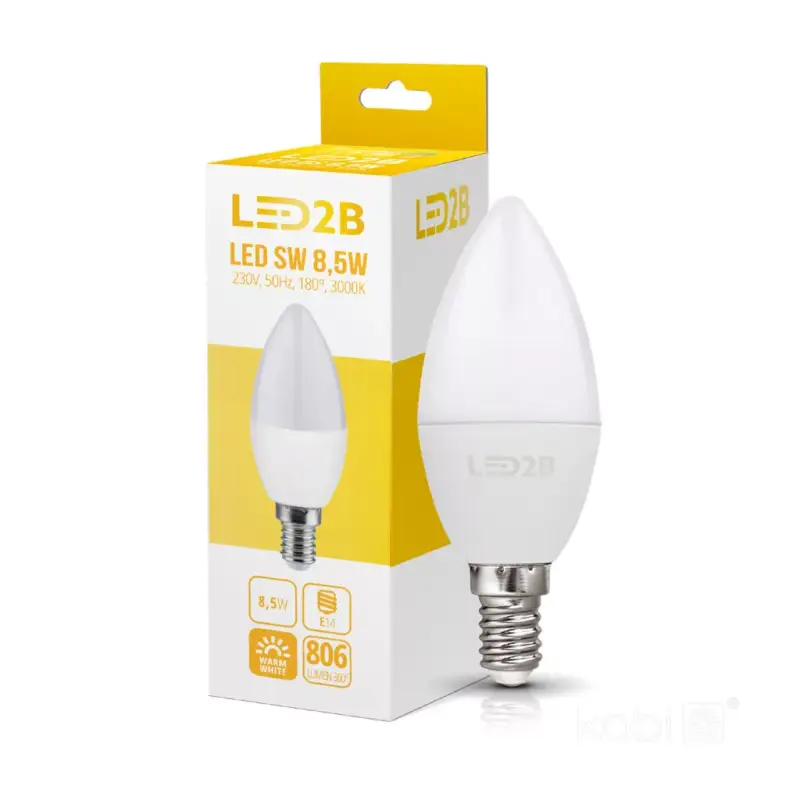 E14 LED-fényforrás, 9 W, Meleg fehér WW 3000K 806lm, KOBI-001298 KOBI Ne maradj le
