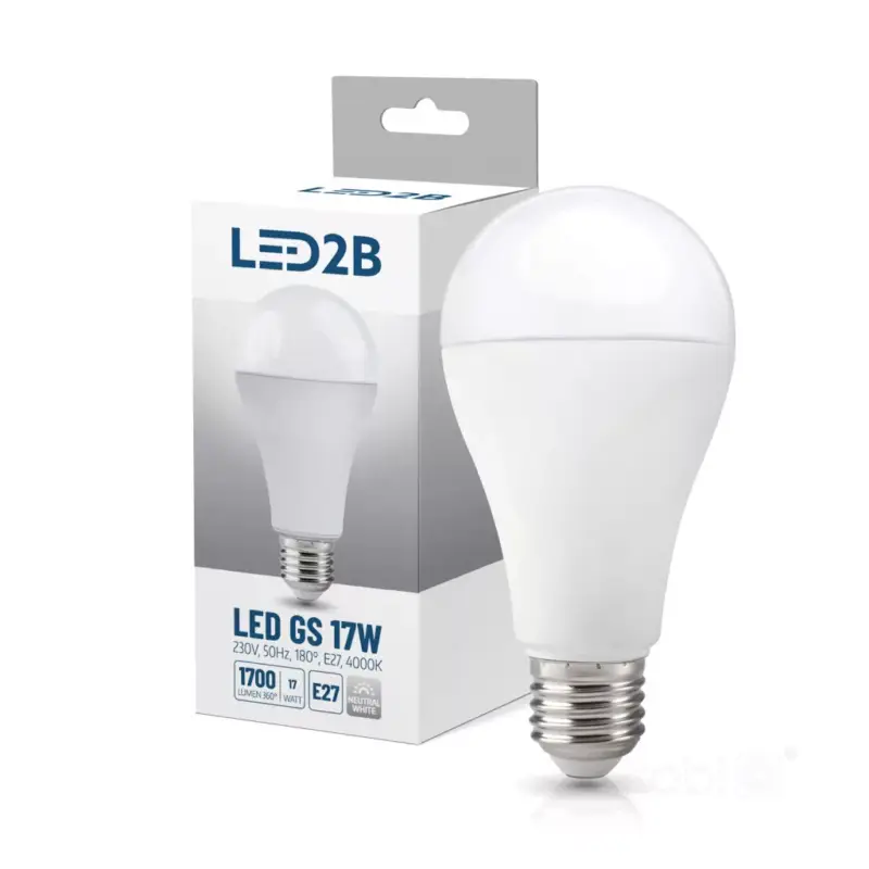 E27 LED-fényforrás, 17 W, Természetes fehér NW 4000K lm, KOBI-004296 KOBI Ne maradj le