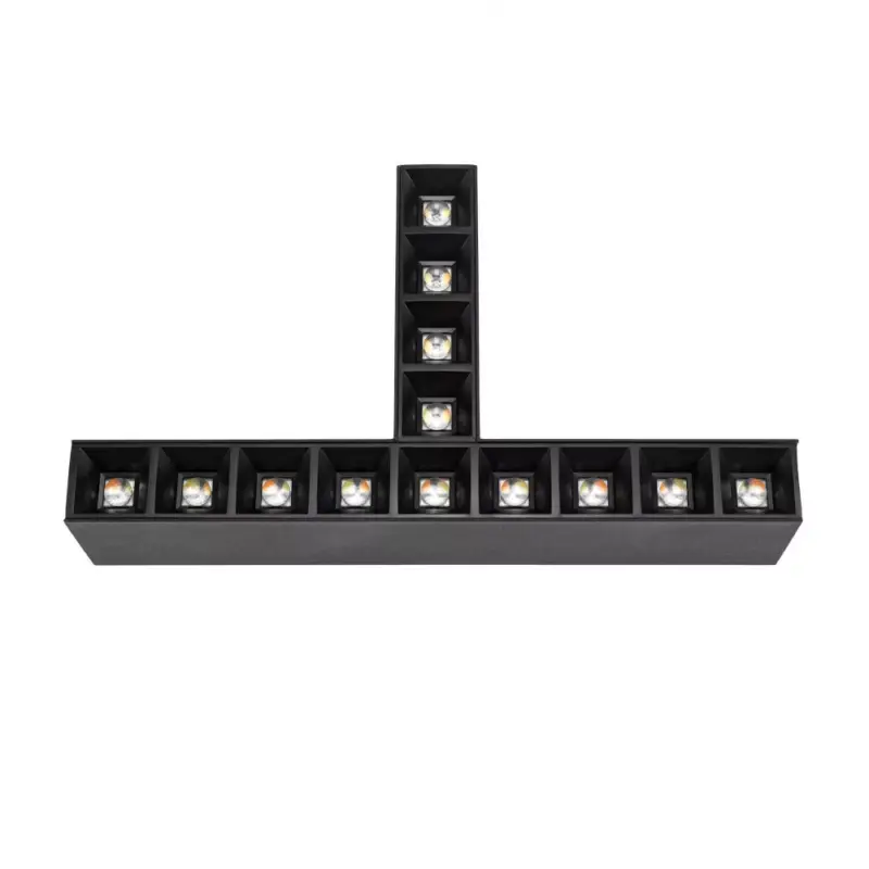 ALLDAY INSPIRE ELEMENTS T DARK LIGHT Lineáris lámpa, 15W, 50°, IP20, CASAMBI, Szabályozható színhőmérséklet, fekete, 5 év garancia WOJP06878 SpectrumLED Exkluzív ajánlat