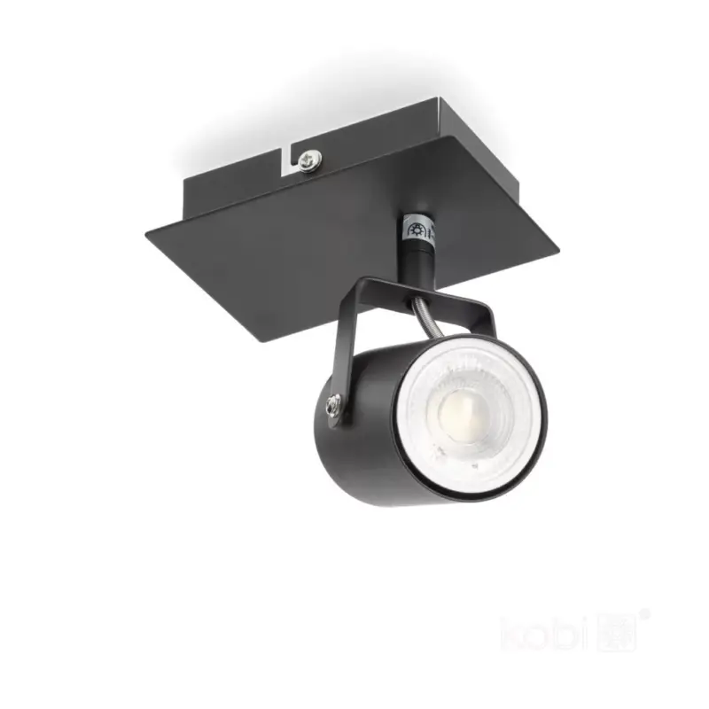 Szuper ajánlat Ceiling lamp VENICE B-1L 1xGU10 czarna JVS KOBI-002179 KOBI