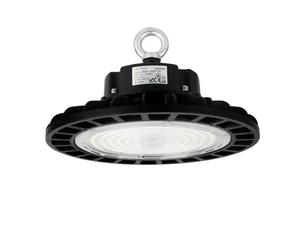 PHANTOM Csarnokvilágító, 120°, IP65, IK08, 70 W, Természetes fehér, fekete, 5 év garancia LL-206588 LED line Rendeld meg most