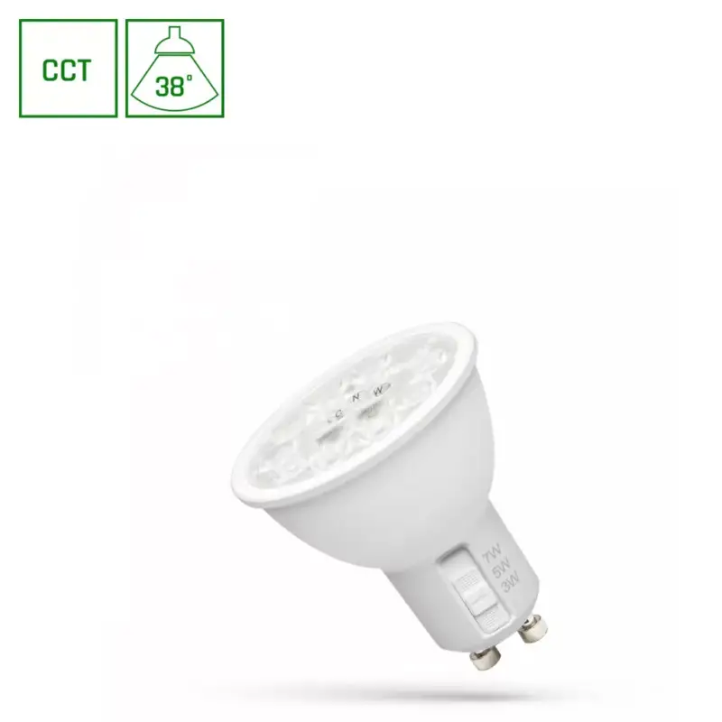Kedvezmény GU10 LED-fényforrás, 3/5/7 W, Szabályozható színhőmérséklet2700/4000/6000K 300/500/650lm, WOJ14717 SpectrumLED