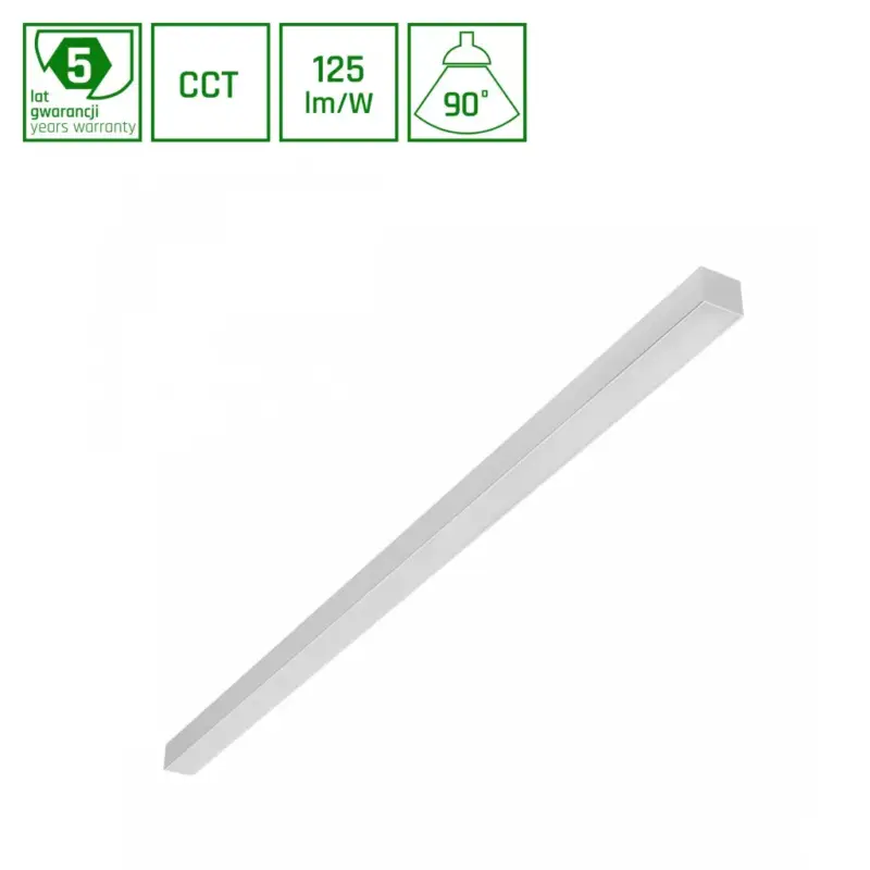 ALLDAY BASIC Lineáris lámpa, 40W, 90°, IP20, UGR<19, Szabályozható színhőmérséklet, fehér, 5 év, garancia SLI047304CCT_PW SpectrumLED Expressz szállítás