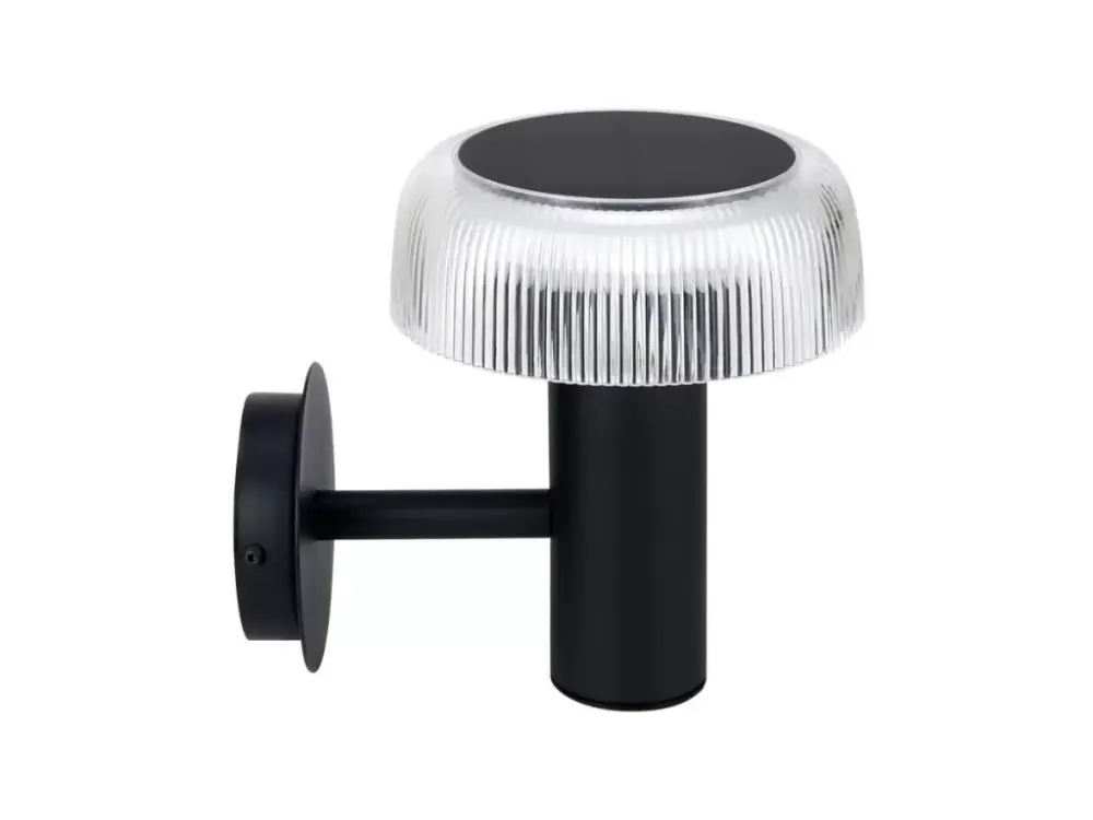 Suntis Solar Wall Light 3000K 170lm 2Ah USB-C Round IP54 Black PRIME LL-217577 SpectrumLED Gyors kiszállítás