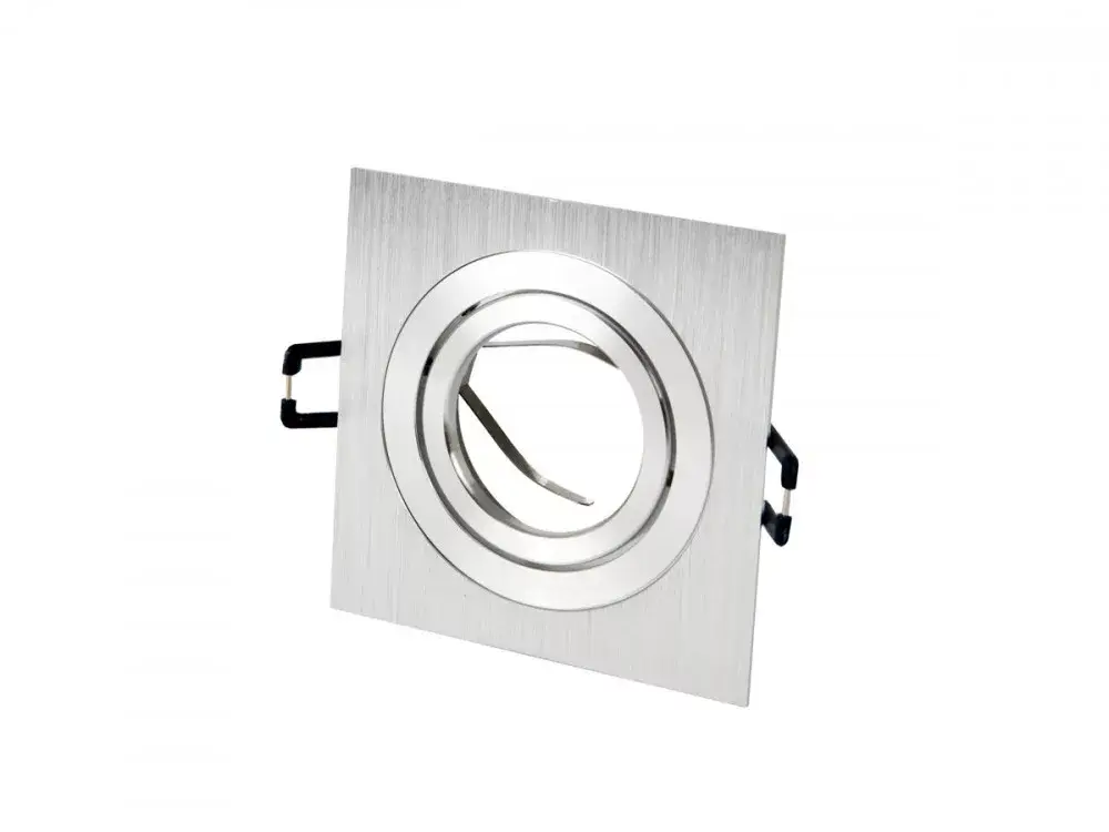 LEDline® downlight aluminium square adjustable SLIM silver brushed AKROS LL-241215 LED line Szezonális akció