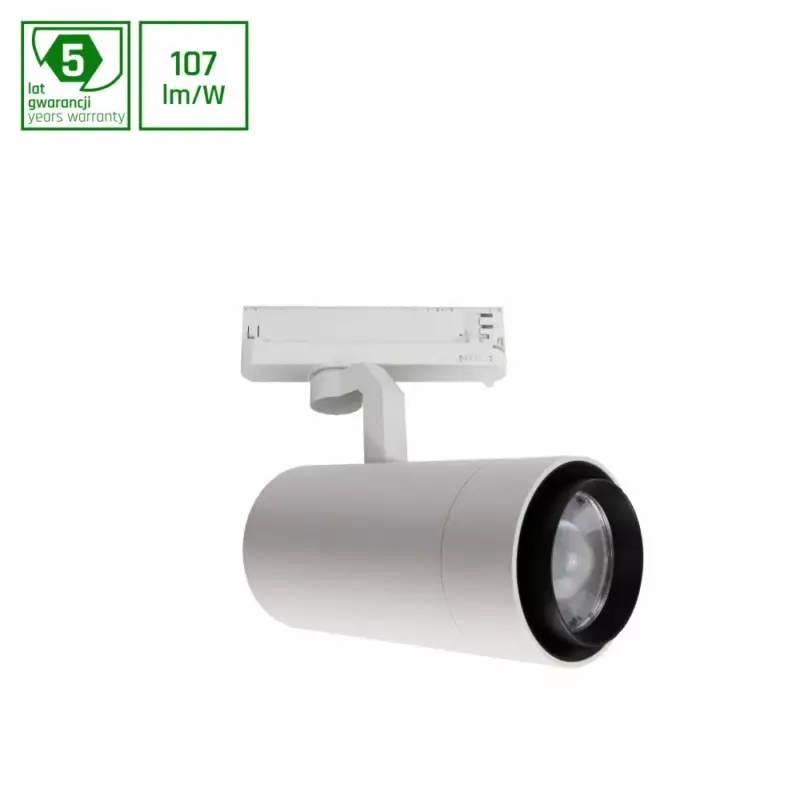PAVA 2 háromfázisú sínes lámpa, 19/42W, 20/45°, CRI 90, Fehér SLI033030WW_PW SpectrumLED Bestseller