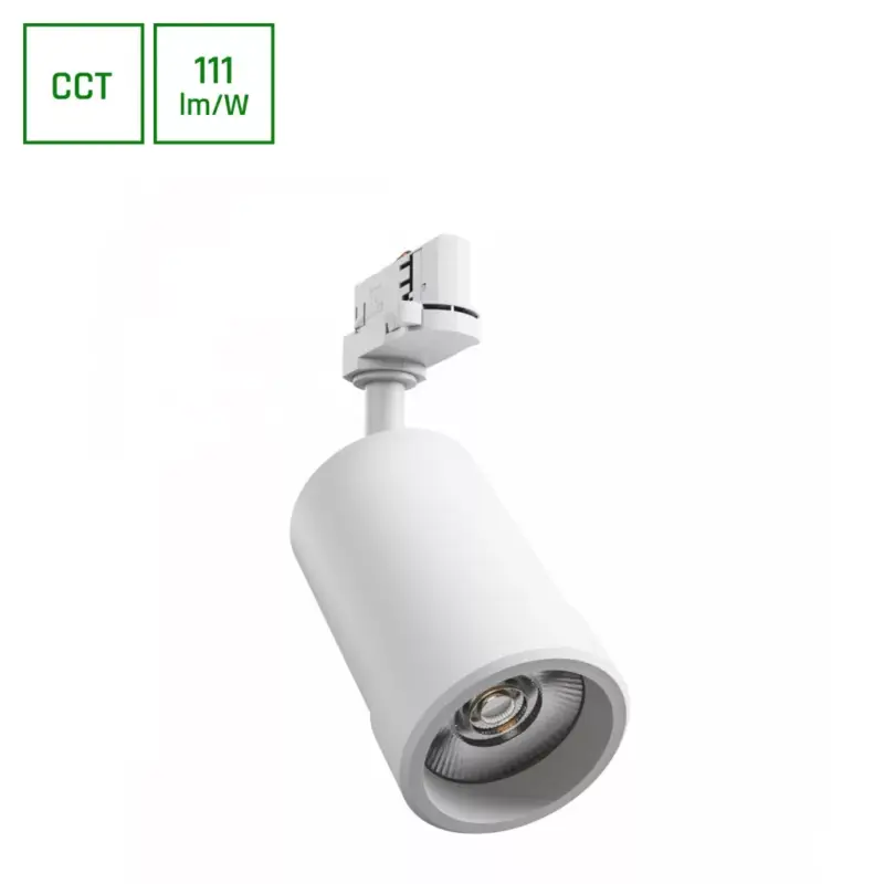 PAVA BASIC háromfázisú sínes lámpa, 20W, 20/45°, CRI 80, Szabályozható színhőmérséklet, Fehér SLI033032CCT_PW SpectrumLED Népszerű
