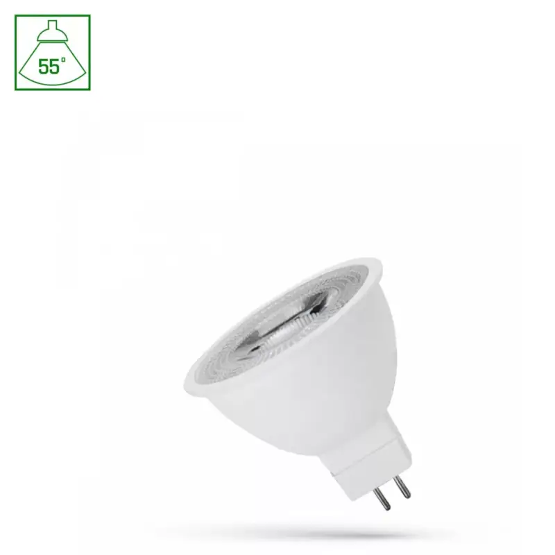 GU5,3 LED-fényforrás 12 V, 6 W, Hideg fehér CW 6000K 450lm, WOJ14100_55ST SpectrumLED Szezonális akció