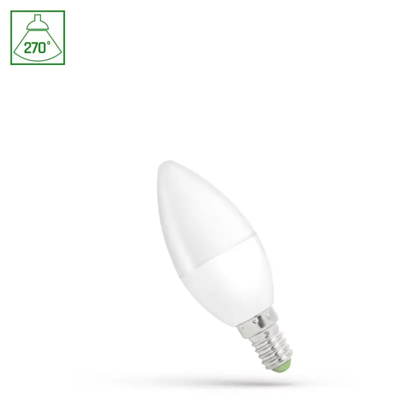E14 LED-fényforrás, 1 W, Hideg fehér CW 6000K lm, WOJ14453_1W SpectrumLED Kiárusítás