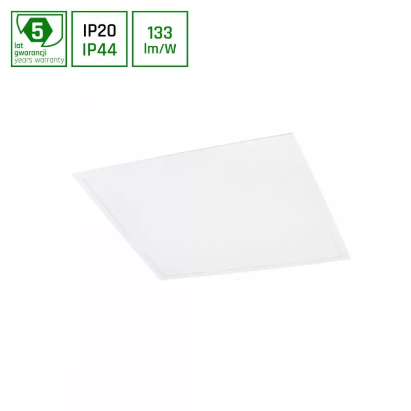 ALGINE LED-panel, 40 W, IP20/IP44, 600x600 mm, Meleg fehér, 5 év garancia SLI035065WW_PW_IP44 SpectrumLED Kiárusítás
