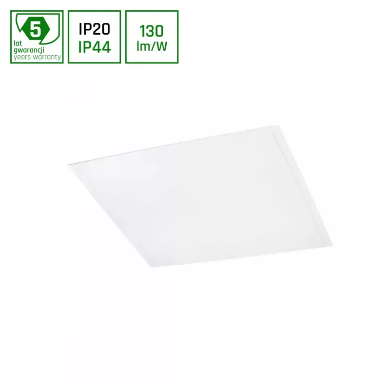 Árcsökkenés ALGINE LED-panel, 40 W, IP20/IP44, DALI, 600x600 mm, Meleg fehér, 5 év garancia SLI035056WW_PW_DA_IP44 SpectrumLED
