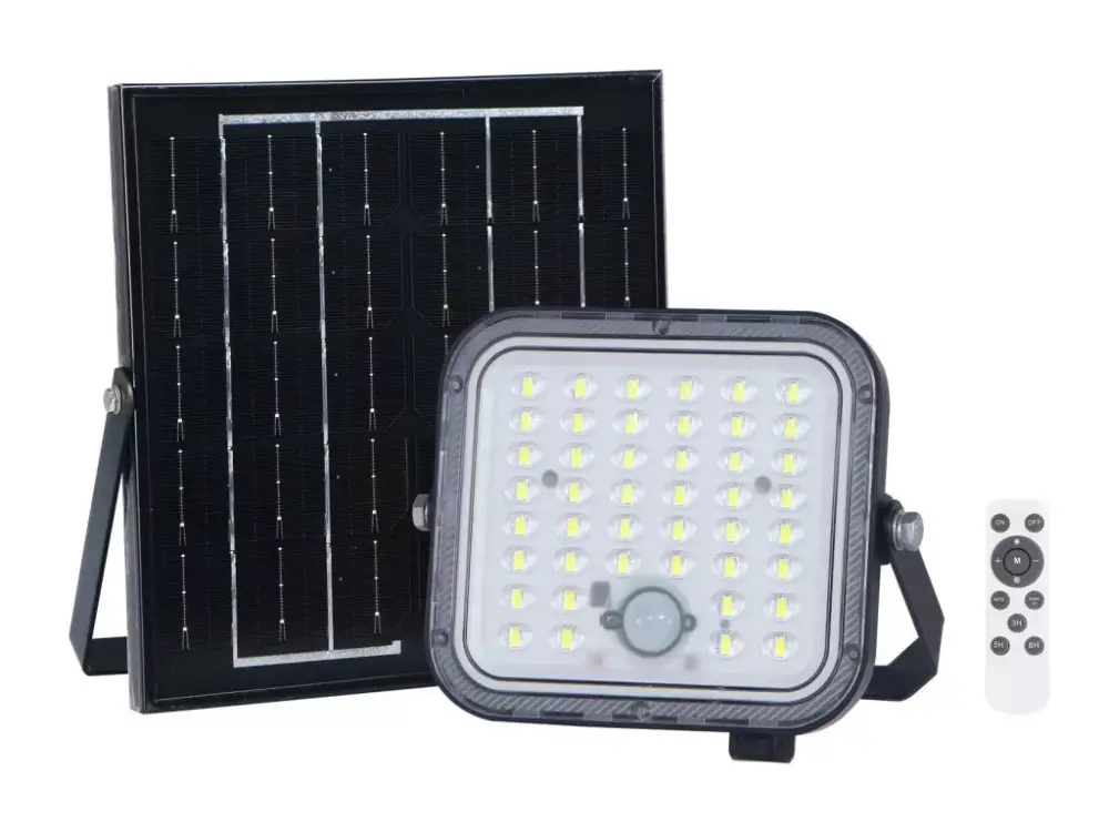 LUNIR napelemes LED-reflektor, 90°, IP65, 50 W, Természetes fehér, fekete LL-211339 LED line Bestseller
