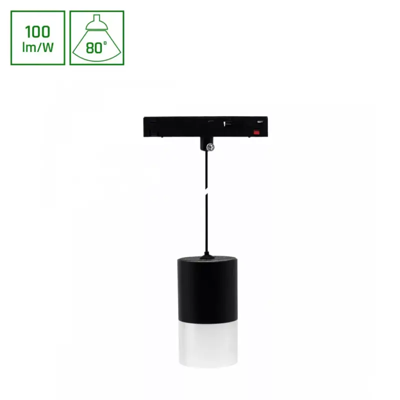 Népszerű SYSTEM SHIFT BASIC - HANGIT LUMINAIRE SUSPENDED 55X95MM (1100MM WIRE) 7W 4000K BLACK WLD70024NW SpectrumLED