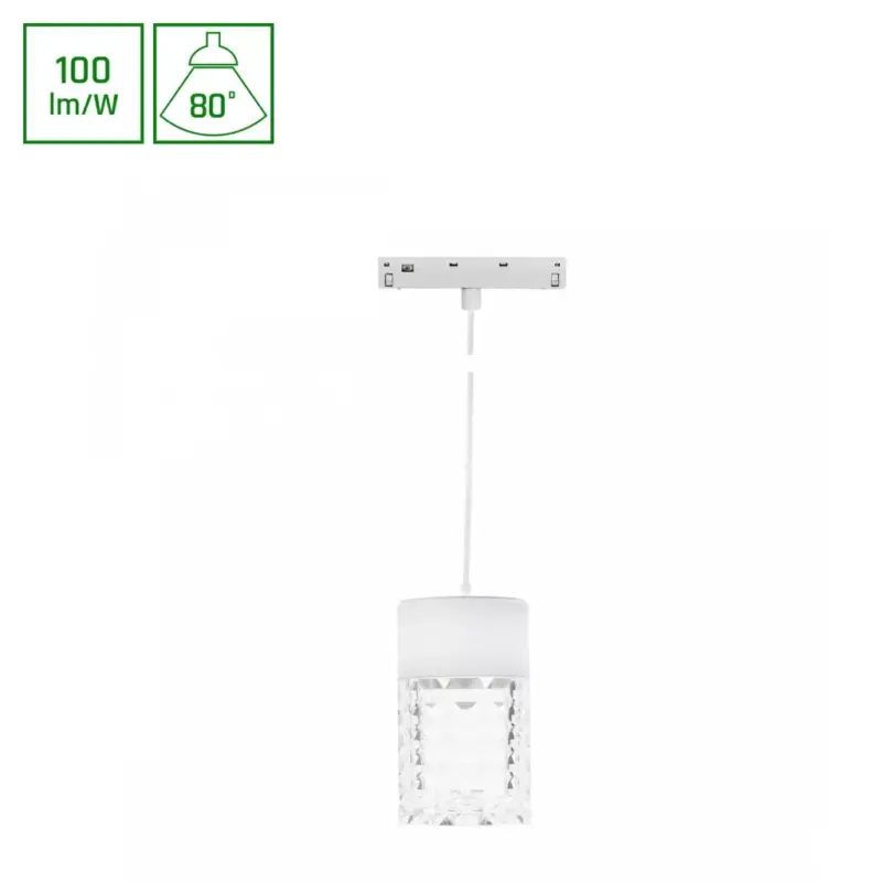 SYSTEM SHIFT BASIC - HANGIT CRYDEGAL LUMINAIRE SUSPENDED 55X110MM (1100MM WIRE) 7W 4000K WHITE WLD70050NW SpectrumLED Szuper ajánlat