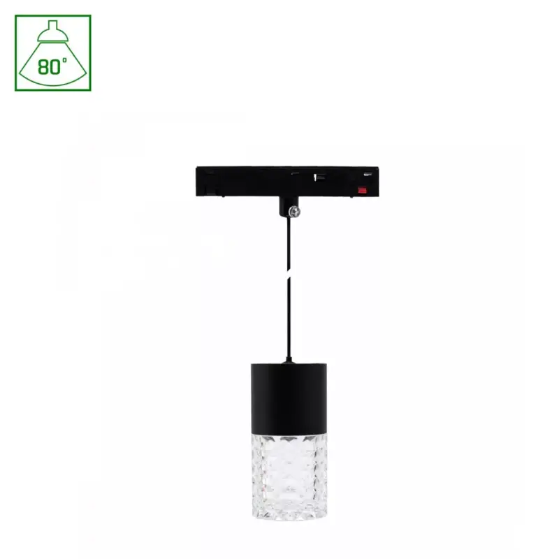 Exkluzív ajánlat SYSTEM SHIFT BASIC - HANGIT CRYDEGAL LUMINAIRE SUSPENDED 55X110MM (1100MM WIRE) 7W 2700K BLACK WLD70034WW SpectrumLED