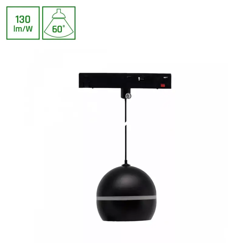SYSTEM SHIFT BASIC - GLOBE P RING BALL LUMINAIRE SUSPENDED 90MM 10W 4000K BLACK WLD70033NW SpectrumLED Gyors kiszállítás