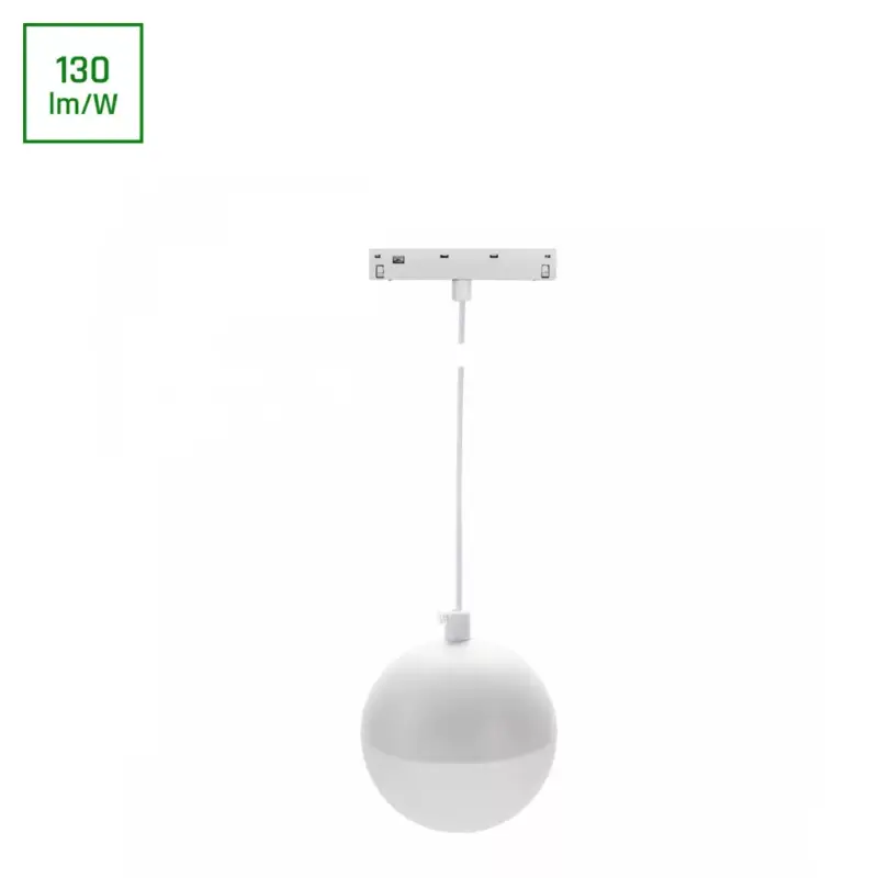 SYSTEM SHIFT BASIC - GLOBE P BALL LUMINAIRE SUSPENDED 90MM 10W4000K WHITE WLD70037NW SpectrumLED Bestseller