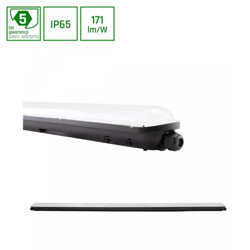 Szuper ajánlat LIMEA GIGANT HERMETYK 1500mm 52W NW 230V 120st IP65 IK10 1490x72x70mm black 5 years warranty SLI028026NW_PW_BLACK SpectrumLED