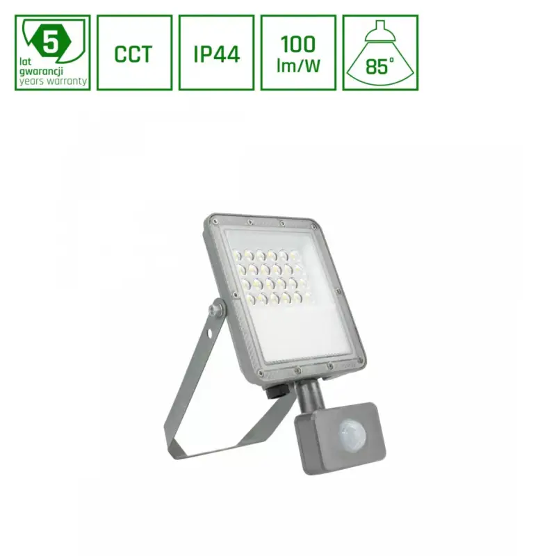 NOCTIS MAX CCT mozgásérzékelős LED-reflektor, 85°, IP65, 20 W, Szabályozható színhőmérséklet, szürke Szuper ajánlat