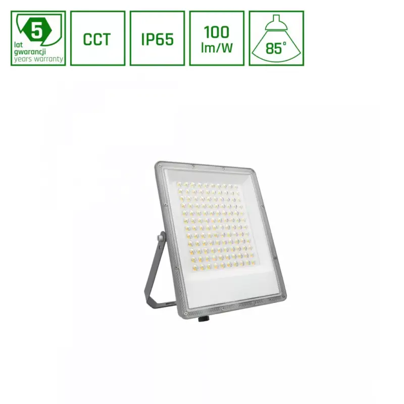 Szuper akció NOCTIS MAX CCT LED-reflektor, 85°, IP65, 100 W, Szabályozható színhőmérséklet, szürke