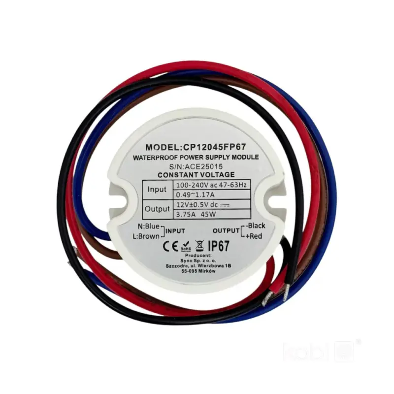 Ne maradj le Hermetic LED Power Supply 12V 45W 3,75A IP67
