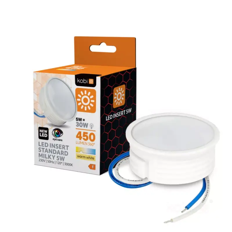 Azonnali szállítás LED bulb INSERT 5W 3000K milky Kobi