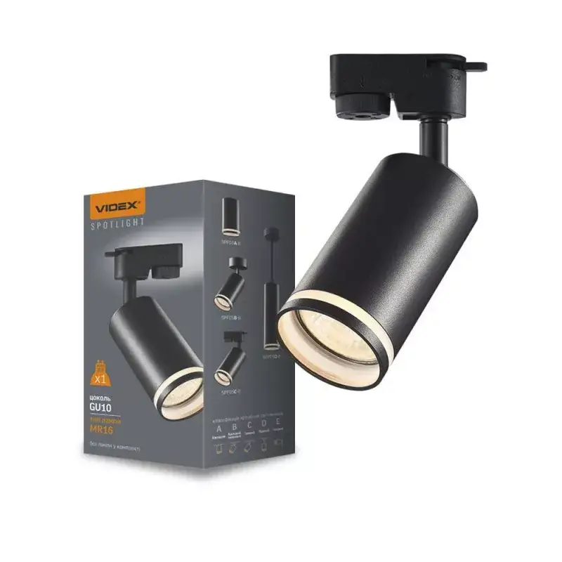 Akciós ár Spot track luminaire VIDEX-GU10-SKOT-BLACK