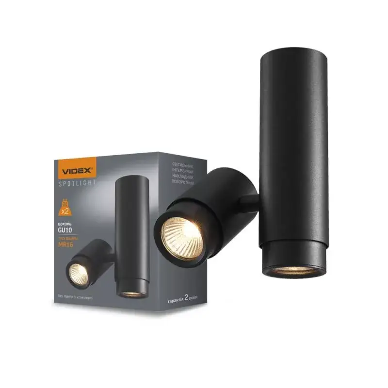 Vásárlói kedvenc Ceiling spotlight luminaire VIDEX-2XGU10-ARIZA-BLACK